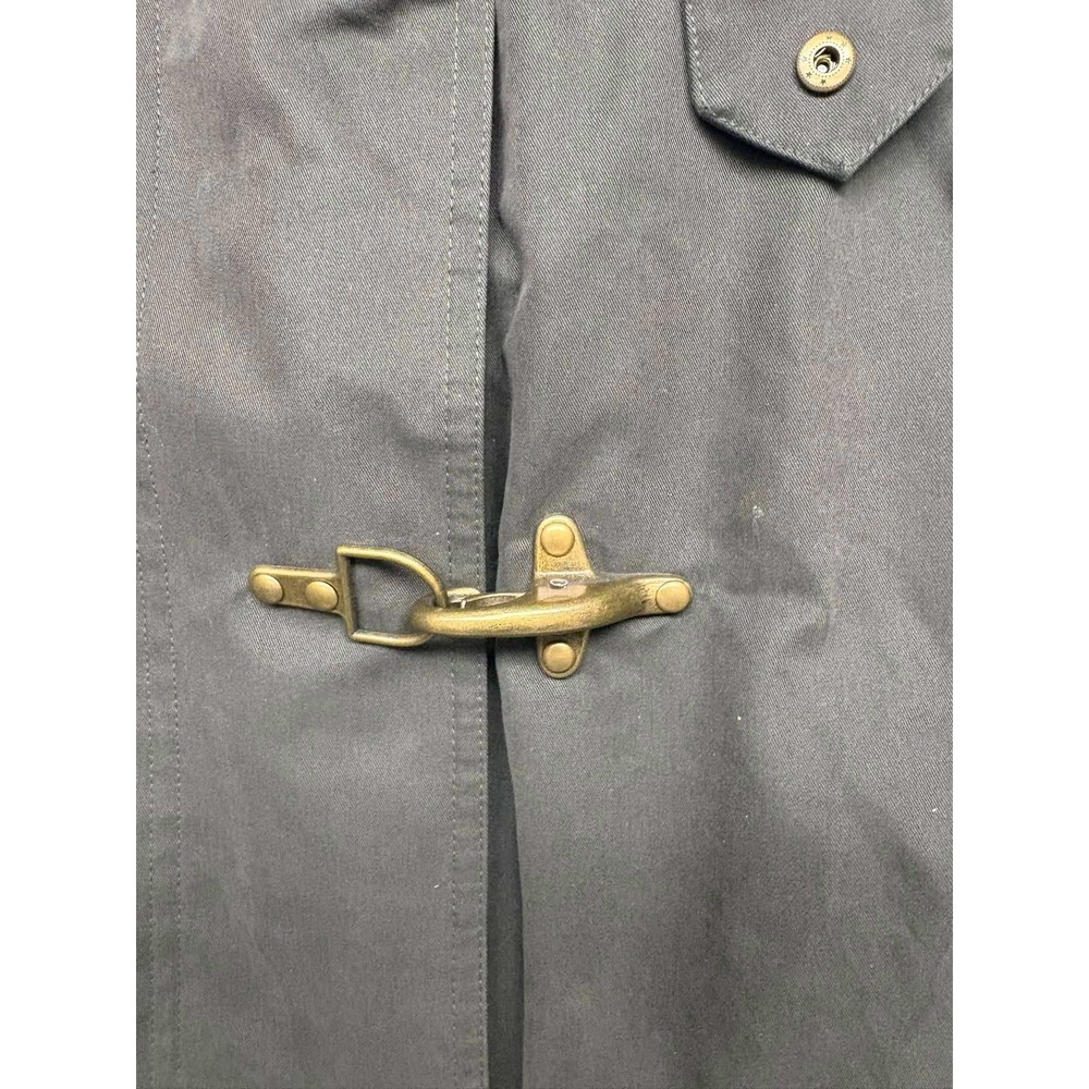 Chaps Olive Green Barn Jacket Corduroy Collar Lobster Claw Clasp Women Medium - Picture 2 of 9